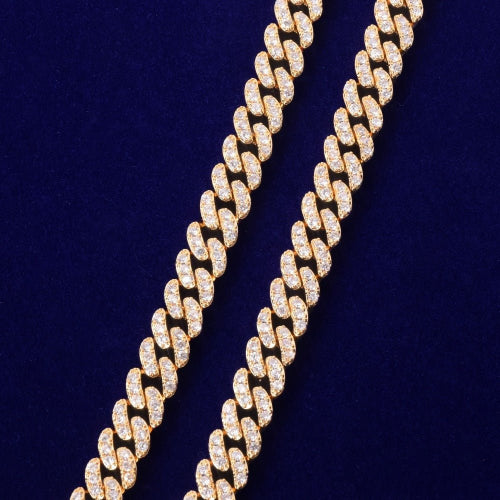 10mm Gold Color Miami Cuban Link Bracelet Bling Women Jewelry AAAA Zircon Charm Hip Hop Chain-3