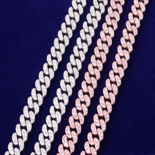 10mm Gold Color Miami Cuban Link Bracelet Bling Women Jewelry AAAA Zircon Charm Hip Hop Chain-0
