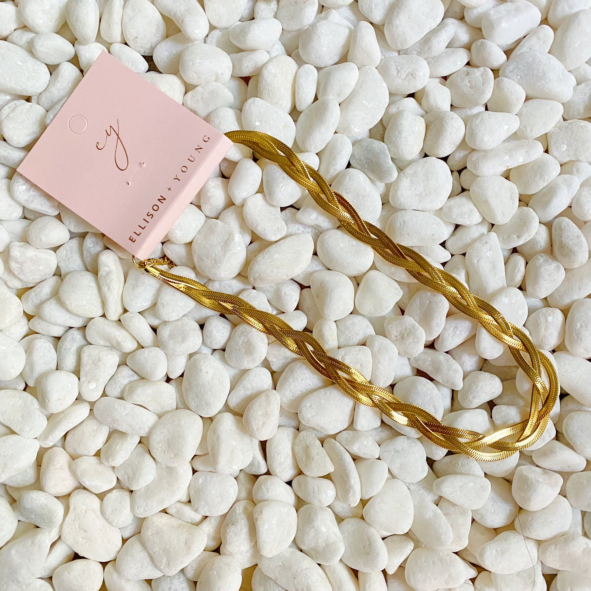 Braided Herringbone Chain Necklace-1